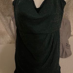 Women’s shirt formal dress -size large -dark green